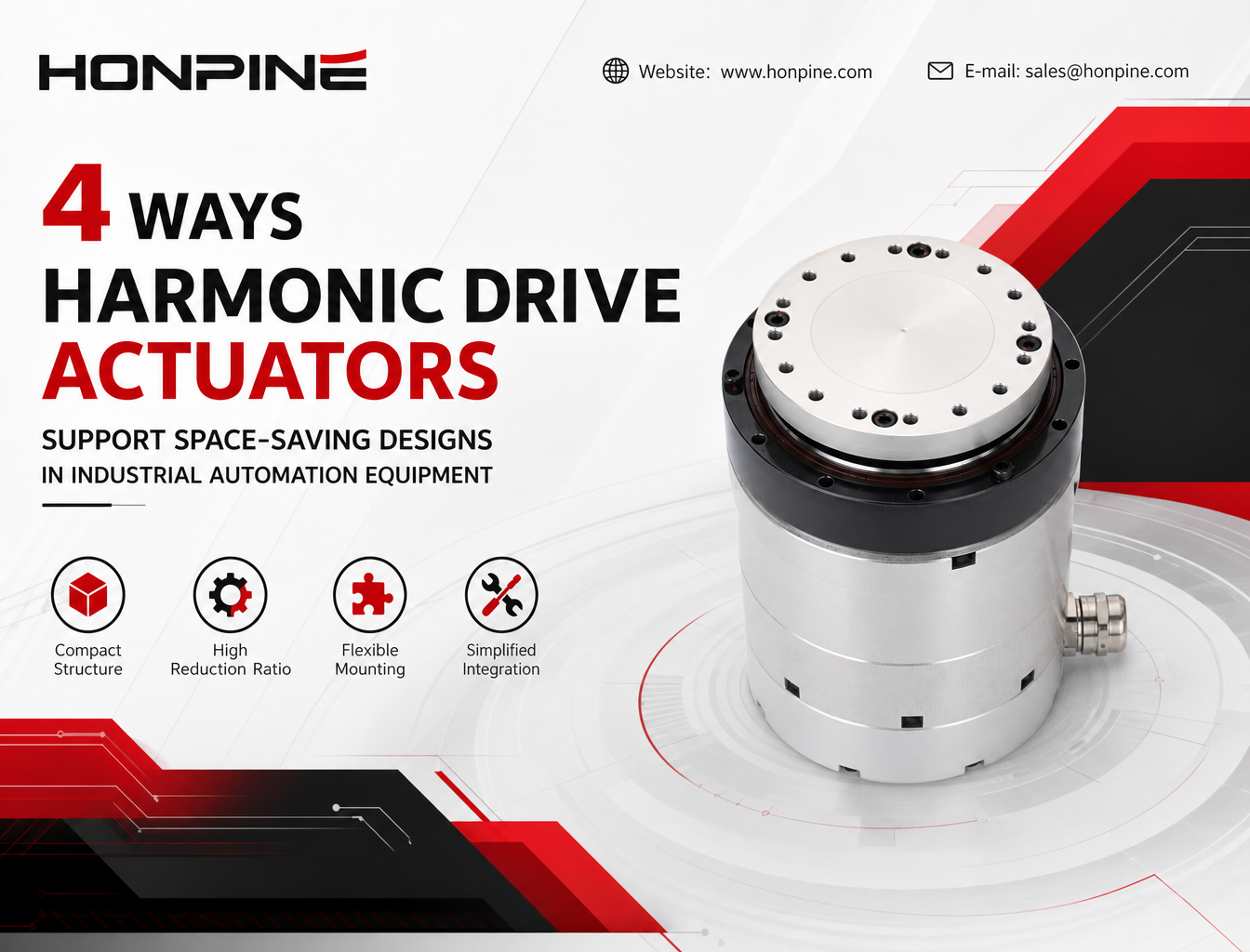 ¿Por qué los actuadores de engranaje armónico son ideales para equipos de automatización industrial con espacio limitado?