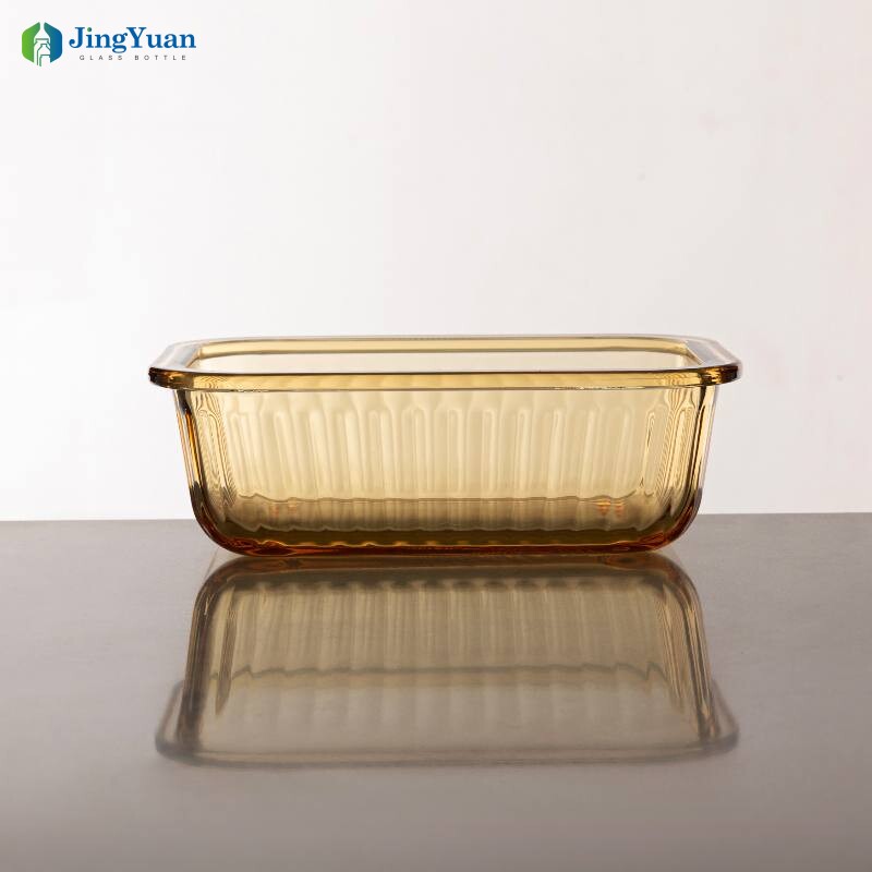 方形竖条纹食品储藏盒