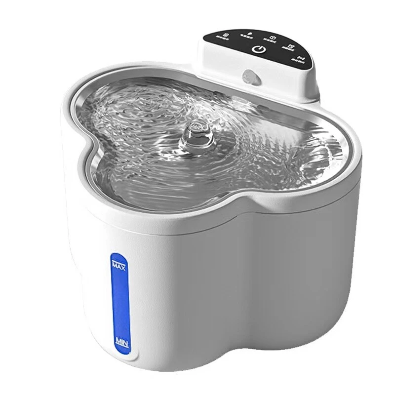 2.5L Cloud-Shaped Smart Heated Pet Water Dispenser with UV Sterilization& 60-Day Battery GWX40