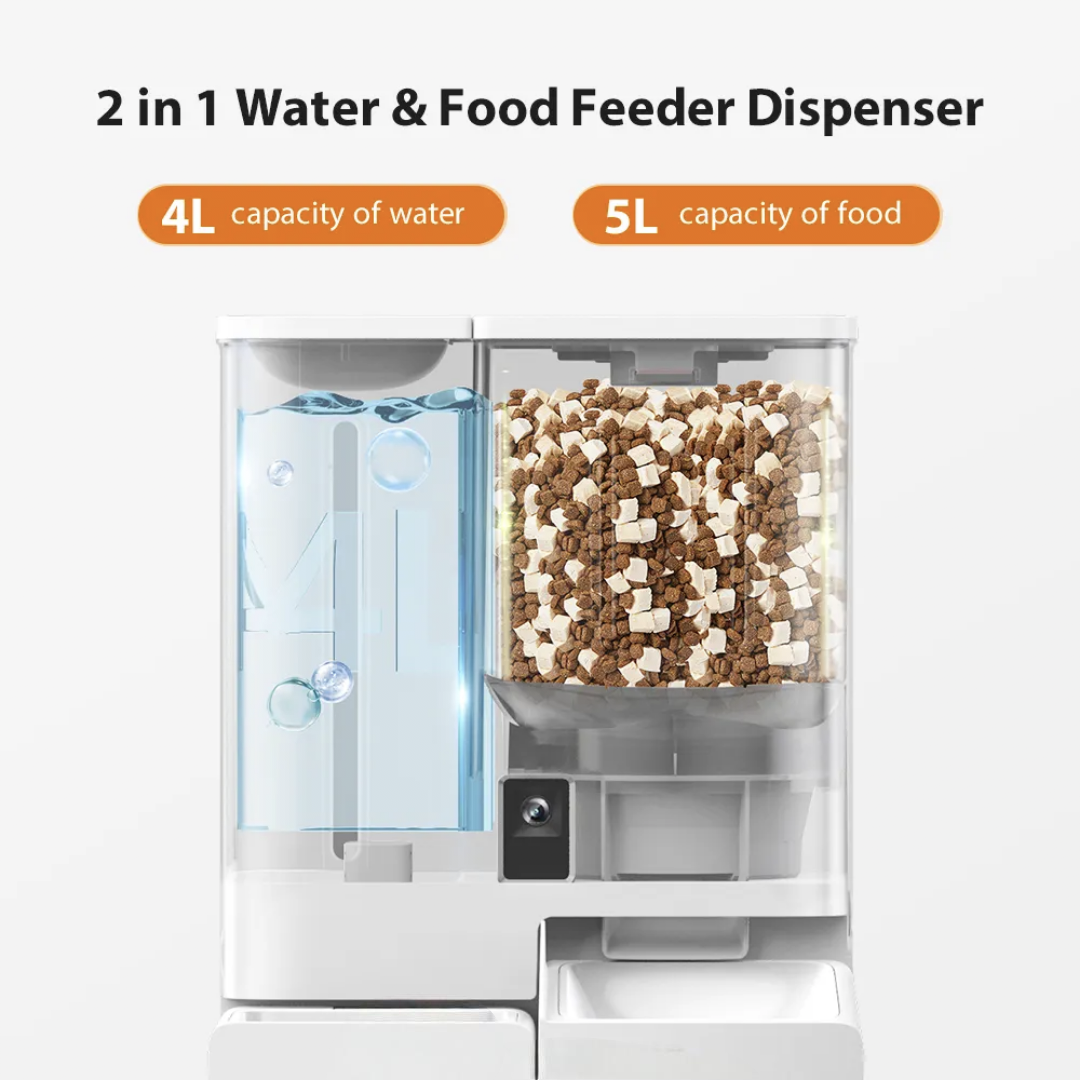 OEM 5L Dry food Smart Feeder+4L Waterer fountain Combo GFD21 Series | IoT Pet Tech Manufacturer