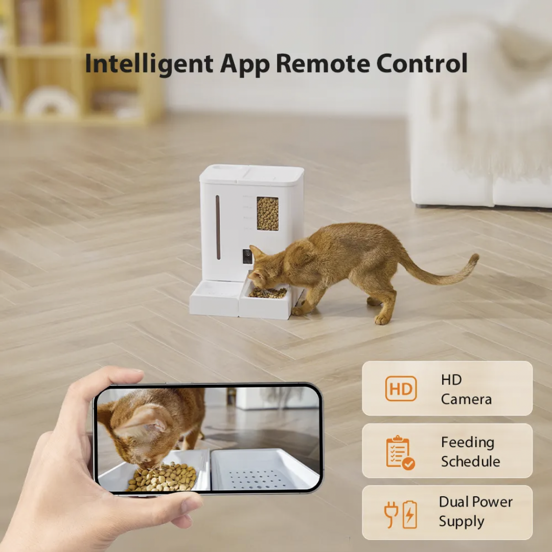 OEM 5L Dry food Smart Feeder+4L Waterer fountain Combo GFD21 Series | IoT Pet Tech Manufacturer