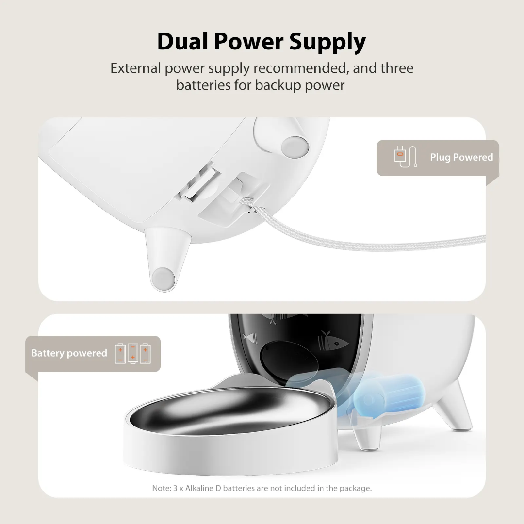 3L Dual Power Pet Smart Feeder Tuya App Dry Food Dispenser with WiFi Camera remote visible GFD20 Series