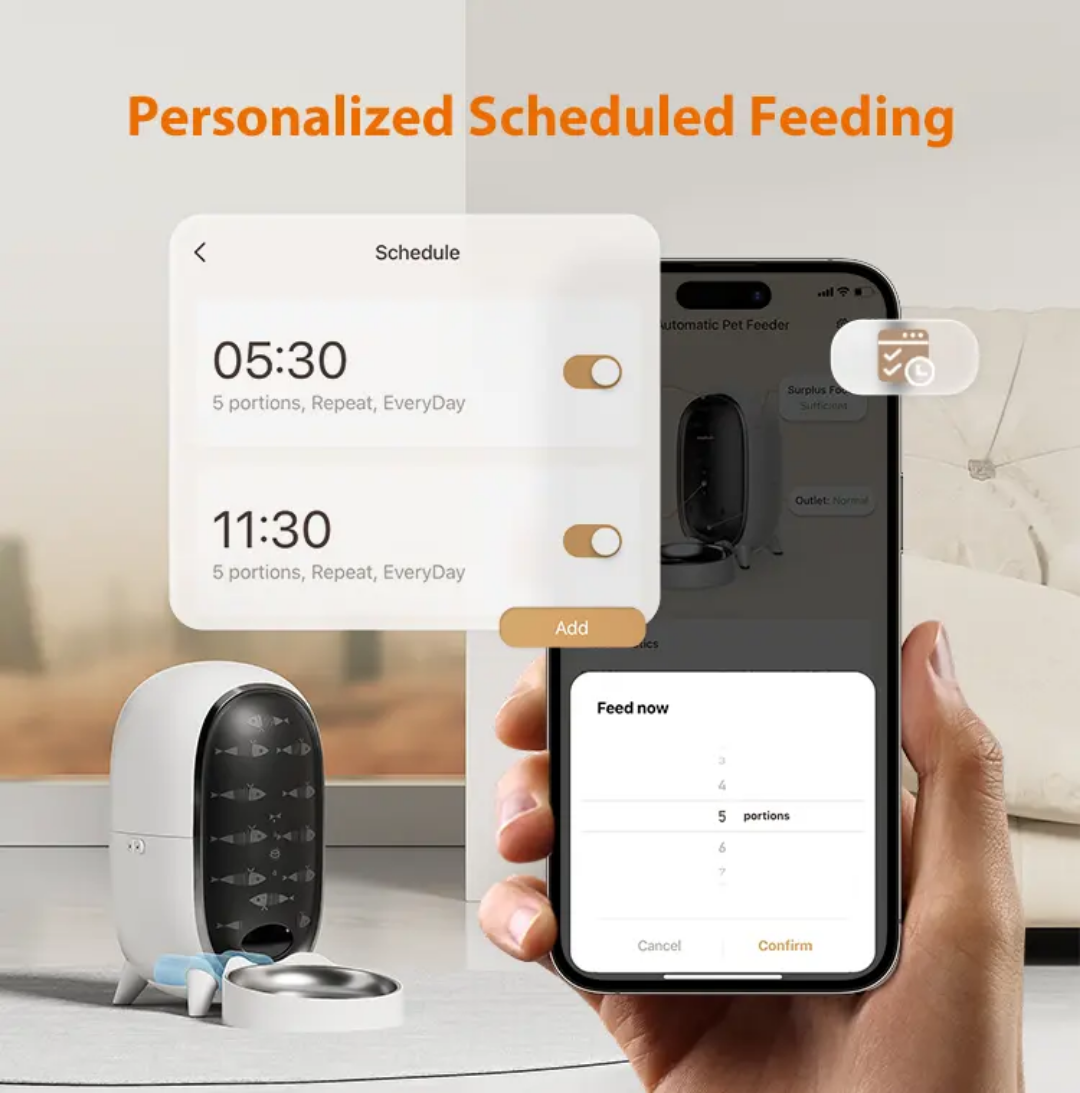 3L Dual Power Pet Smart Feeder Tuya App Dry Food Dispenser with WiFi Camera remote visible GFD20 Series