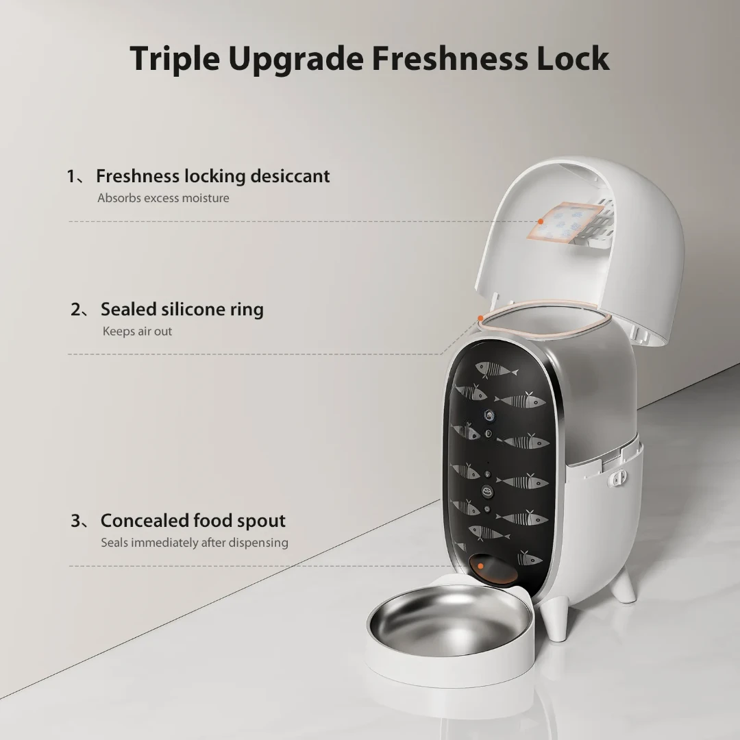 3L Dual Power Pet Smart Feeder Tuya App Dry Food Dispenser with WiFi Camera remote visible GFD20 Series