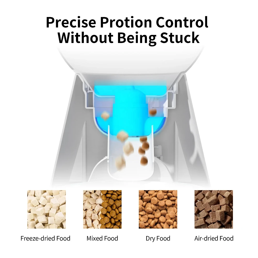 4L Smart Pet Feeder with 3MP Night Vision Camera Dog Cat Dry Food Anti-Jam Dispenser GFQ11 Series