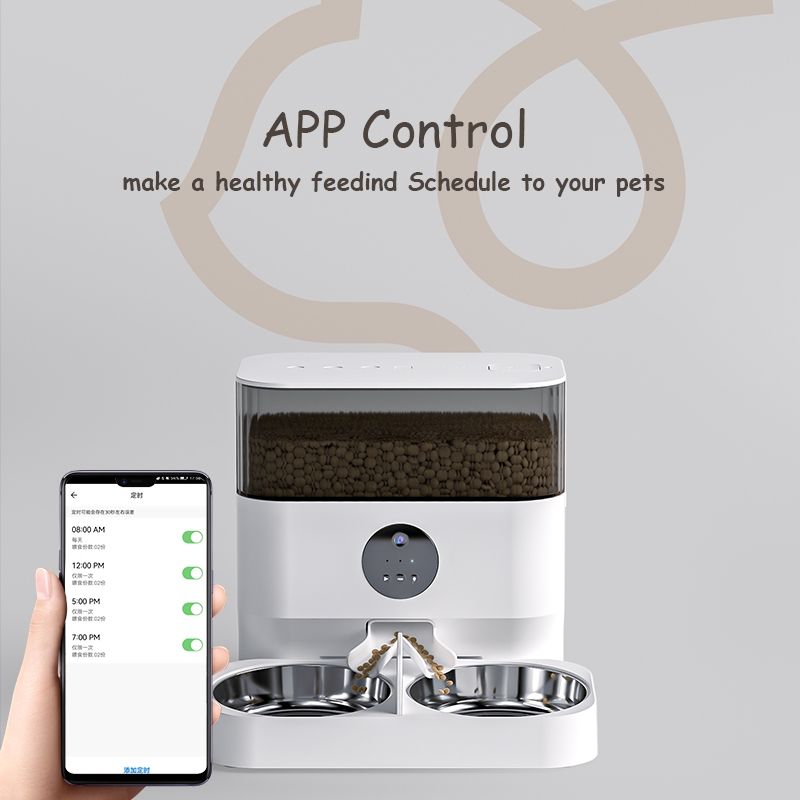 7L Big Capacity Dual Bowl 2 Dog Cat Pets Smart Feeder 1080P Camera Dry Food Single Bowl  GFD25 Series