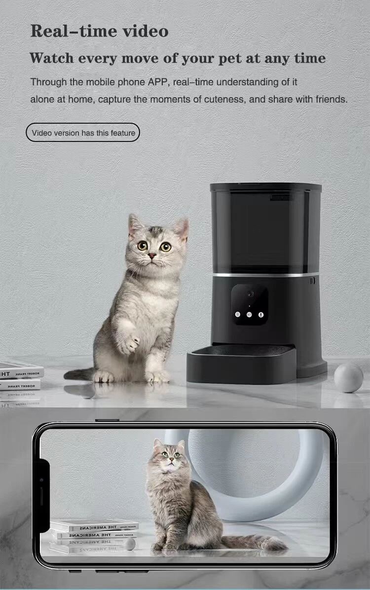 6L SUS304 bowl Commercial Pet Smart Feeder With 2MP 1080P Camera WiFi Tuya APP Remote Control GFC12 Series
