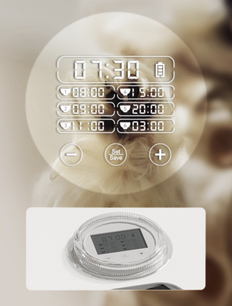 6-Meals Pet Wet Food Smart Feeder 12Hours Keep Freshness Multi-Meal Dispenser GFQ14 Series