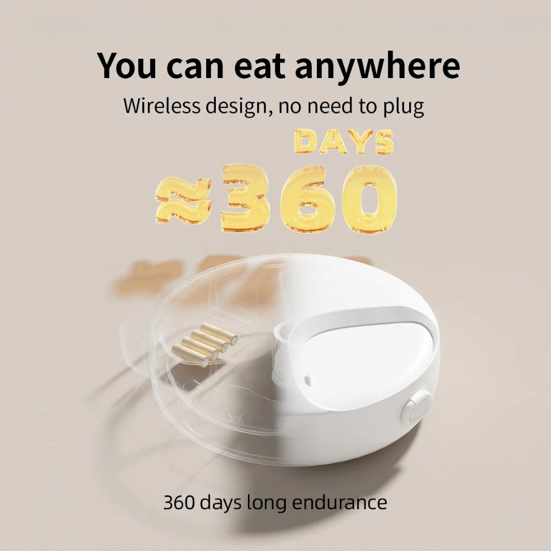 230ml*4-Meals Pet Wet Food Dispenser 12Hours Freshness Outside Feeder Travel Use Smart Multi-Meal Feeder GFQ15