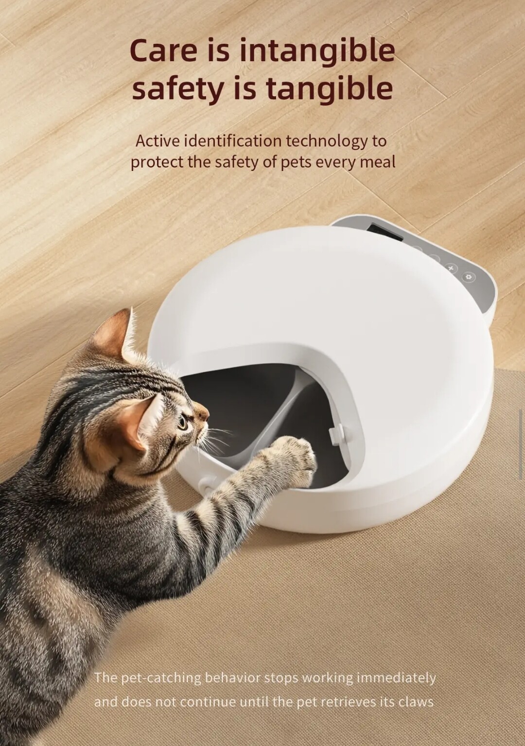 230ml*4-Meals Pet Wet Food Dispenser 12Hours Freshness Outside Feeder Travel Use Smart Multi-Meal Feeder GFQ15