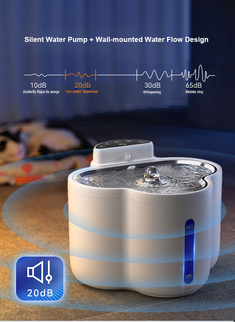 2.5L Cloud-Shaped Smart Heated Pet Water Dispenser with UV Sterilization& 60-Day Battery OEM/ODM for Pet Retailers & Veterinary Clinics GWX40