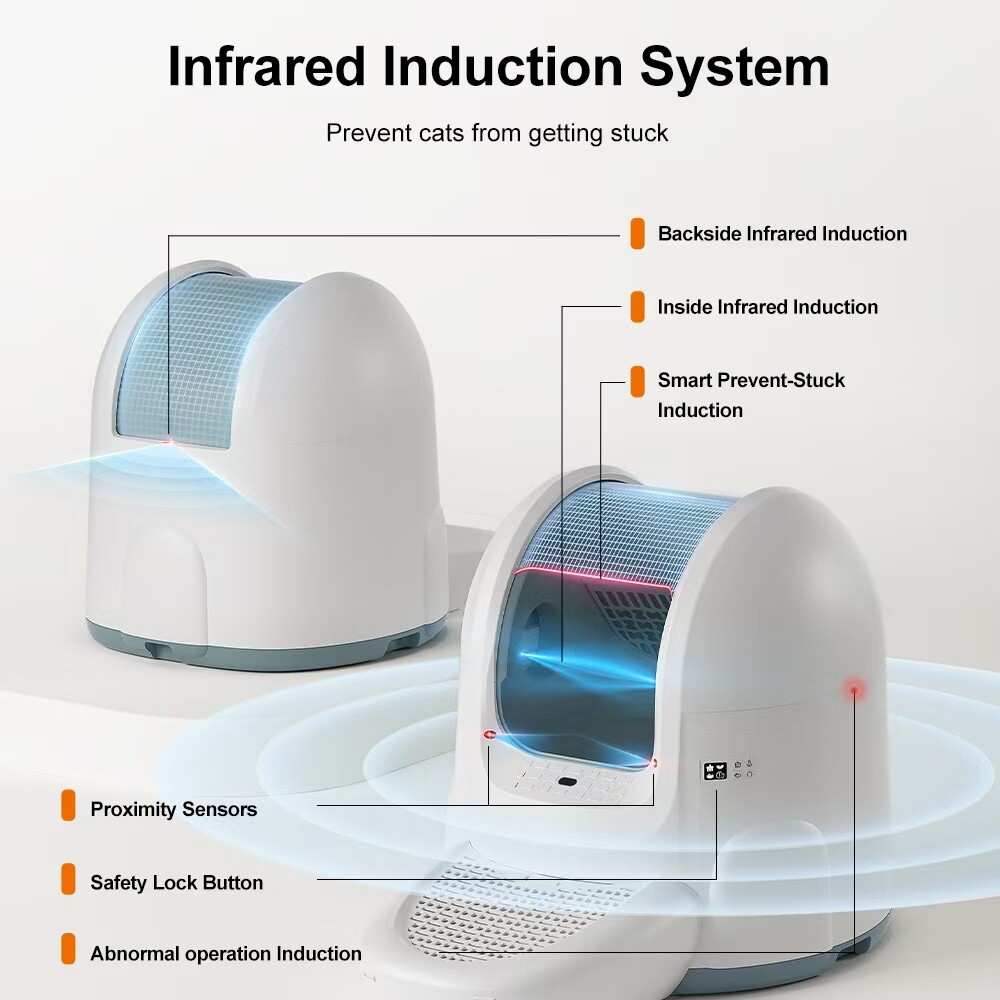 65L Commercial Self-Cleaning Cat Litter Box with TUYA APP Control | | OEM/ODM for Multi-Cat Facilities & Pet Retailers GLW55/55W