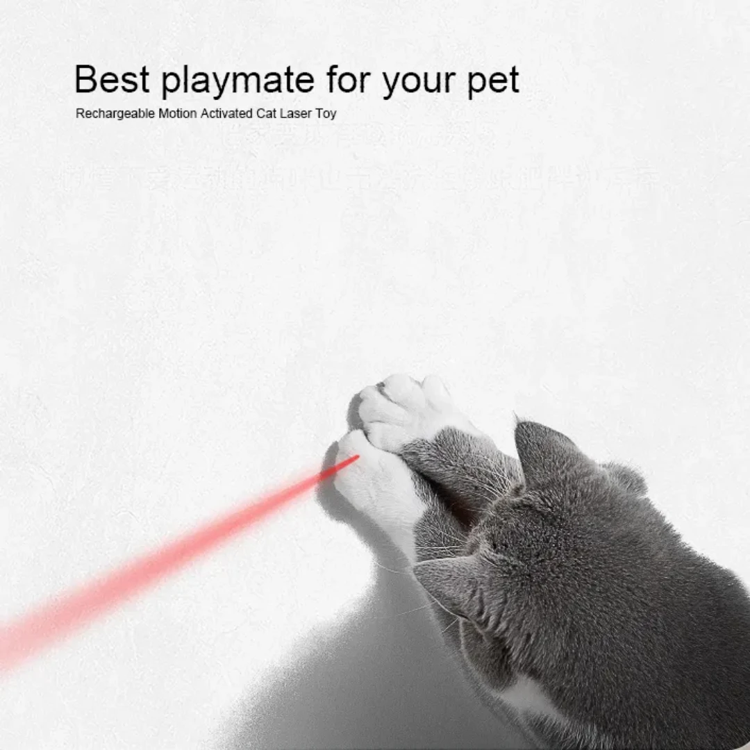 Smart APP-Controlled Laser Cat Toy with Colorful LED Lights GTD70
