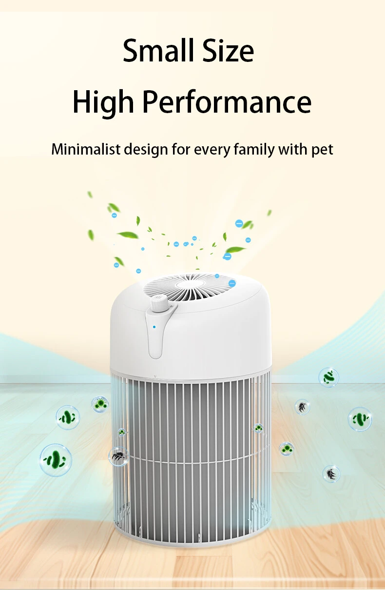 HEPA H13 Pet Air Purifier for Hair & Odor - Ultra Quiet 40dB UV Sanitizer 15㎡ Coverage floating hair absoption