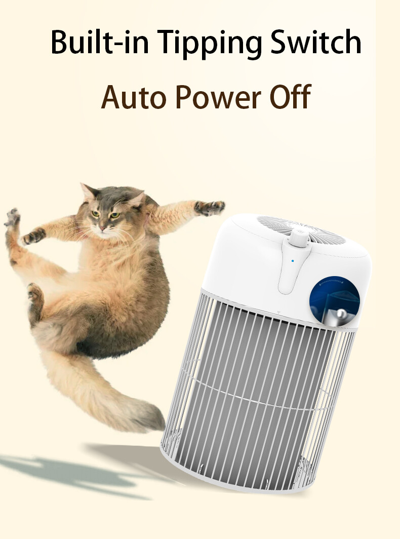 HEPA H13 Pet Air Purifier for Hair & Odor - Ultra Quiet 40dB UV Sanitizer 15㎡ Coverage floating hair absoption