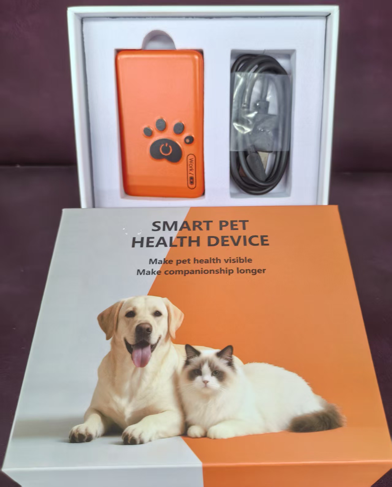 Goldenhour Pet Heart Rate Health Monitor with Dog Cat Bcg Vital Sign Tracker Waterproof for Outdoor Indoor Activity