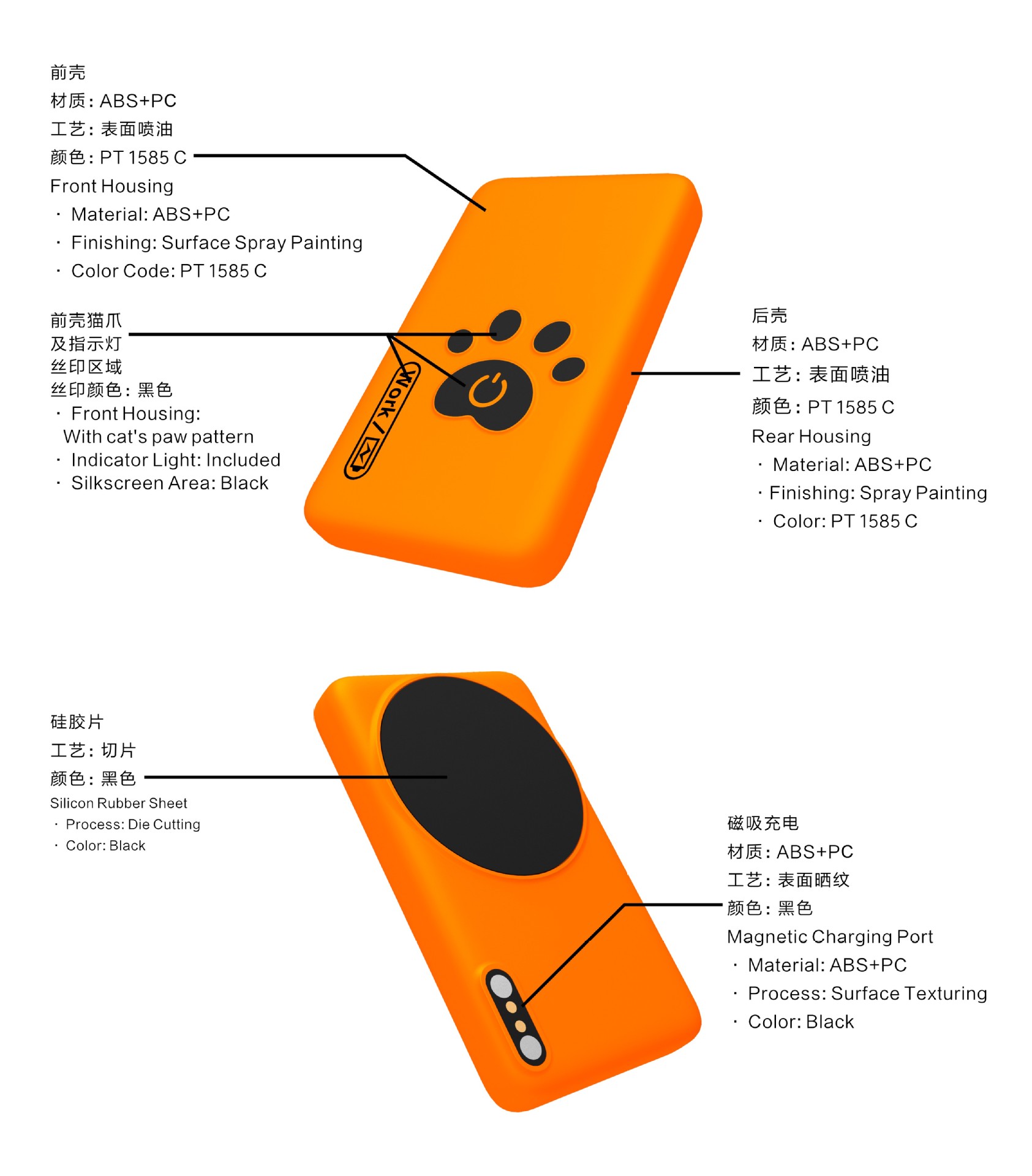 Goldenhour Pet Heart Rate Health Monitor with Dog Cat Bcg Vital Sign Tracker Waterproof for Outdoor Indoor Activity