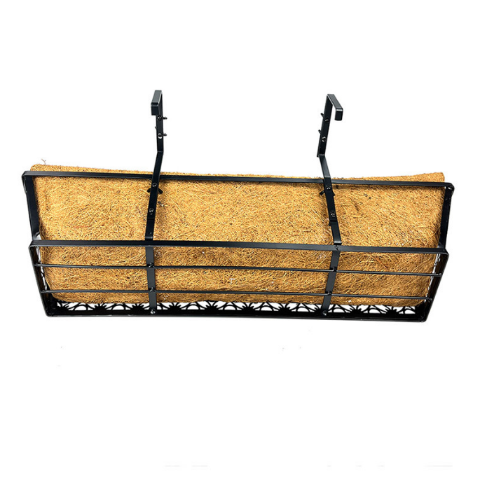 Circle Checkered Iron Flower Pot Coconut Palm Pot Flower Stand 24 Inch Rectangular Coconut Palm Potted Wall-Mounted Balcony Coconut Palm