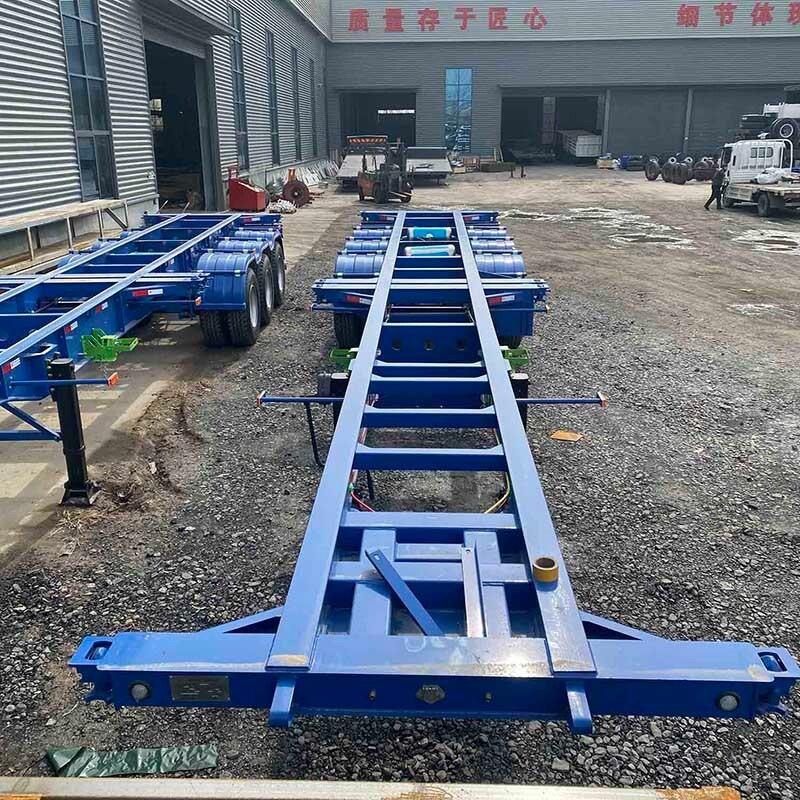 Semi-remorque squelette 40ft manufacturer/40 feet skeleton semi Trailer/chassis Trailer 40ft 2 axle for sale