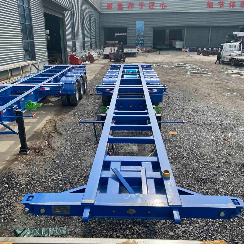 Semi-remorque squelette 40ft manufacturer/40 feet skeleton semi Trailer/chassis Trailer 40ft 2 axle for sale