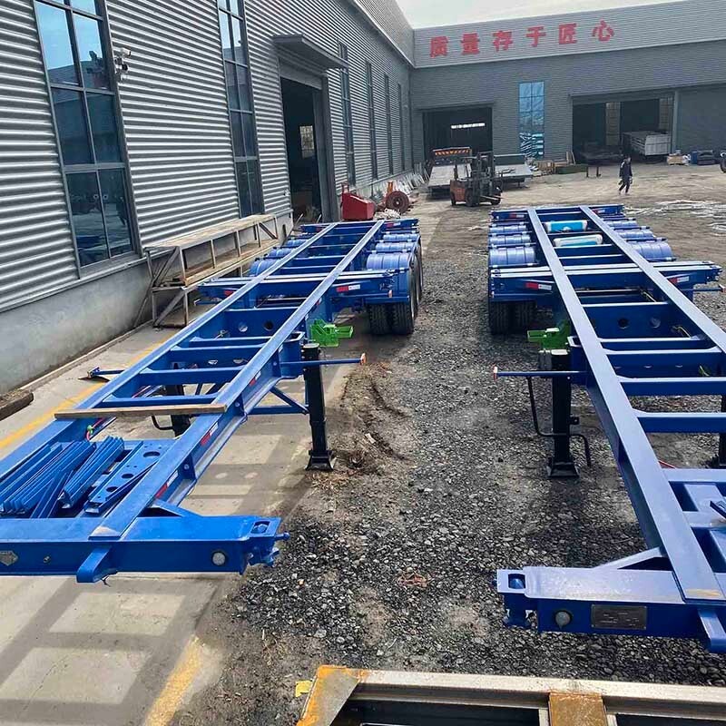 Semi-remorque squelette 40ft manufacturer/40 feet skeleton semi Trailer/chassis Trailer 40ft 2 axle for sale