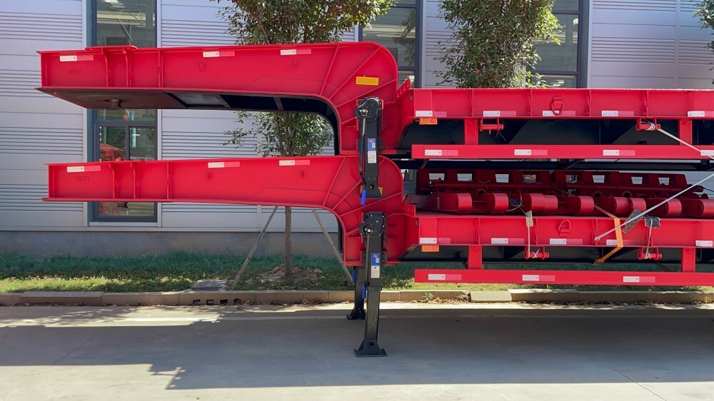 Remorque Lowboy 3 essieux / Remorque Lowboy 150 tonnes / Vente de semi-remorque Lowbed 120 tonnes