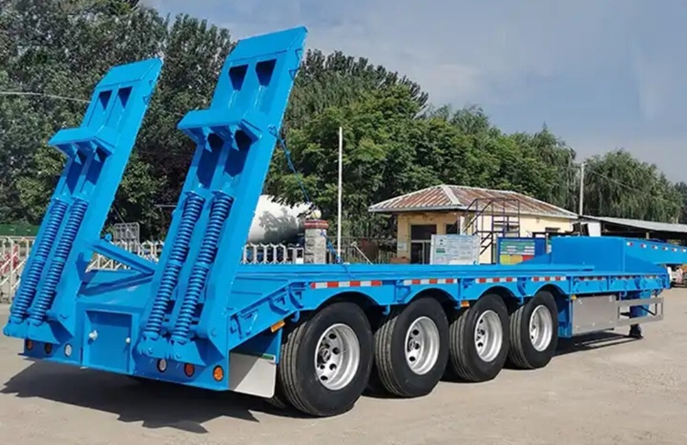 Vente de remorque surbaissée extensible/100 tonnes/semi-remorque surbaissée