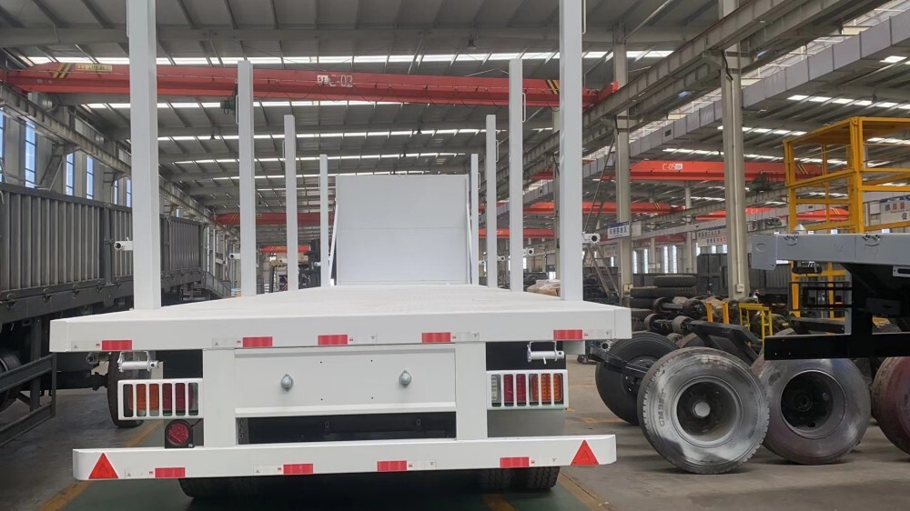 18.5m flatbed semi Trailer/heavy duty flatbed Trailer for sale/50ft flatbed Trailer manufacturer