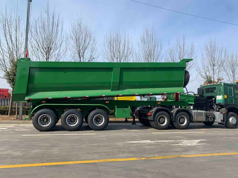 Remorque à benne basculante à 4 essieux/remorque à benne basculante de 100 tonnes/remorque à benne basculante/remorque à benne basculante à vendre