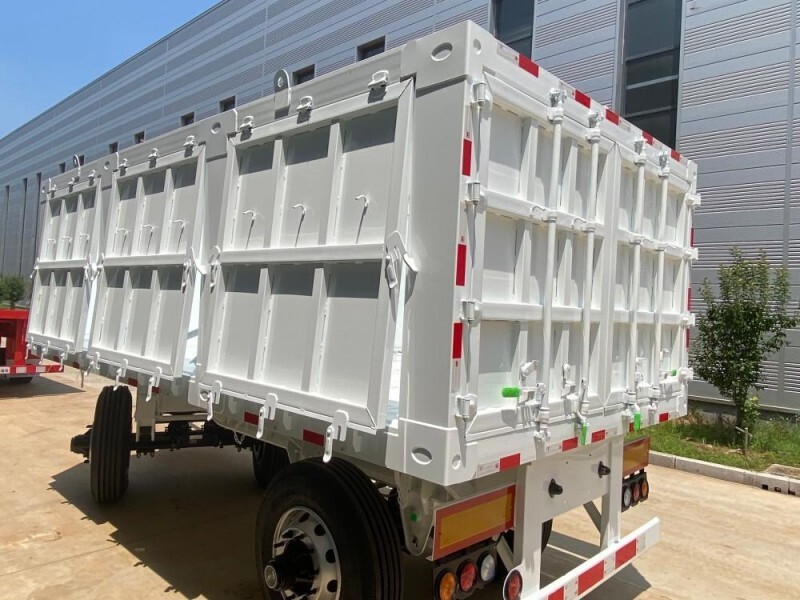 Remorque à benne 80 tonnes/semi-remorque à benne latérale à vendre/remorque à benne basculante fabricant de 3 essieux