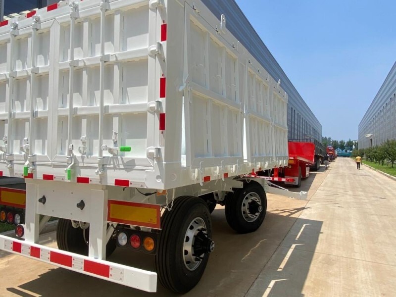 Remorque à benne 80 tonnes/semi-remorque à benne latérale à vendre/remorque à benne basculante fabricant de 3 essieux