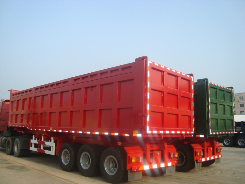 100 tonnes semi-remorque benne basculante arrière/semi-remorque à benne basculante/remorque à benne basculante lourde