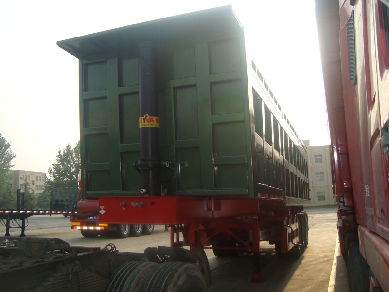 Semi-remorque à benne arrière fabricant/remorque à benne 3 essieux à vendre/remorque à benne basculante en forme d'U 100 tonnes