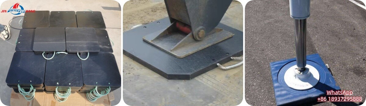Polyethylene crane leg pad
