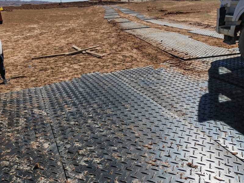 Say goodbye to getting stuck in the mud: polyethylene temporary ground protection mats create flexible, makeshift access paths