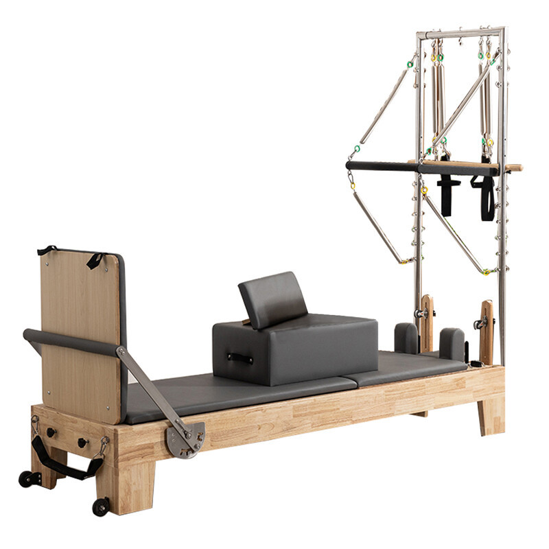 oak Pilates Reformer with tower oak Pilates Reformer with tower