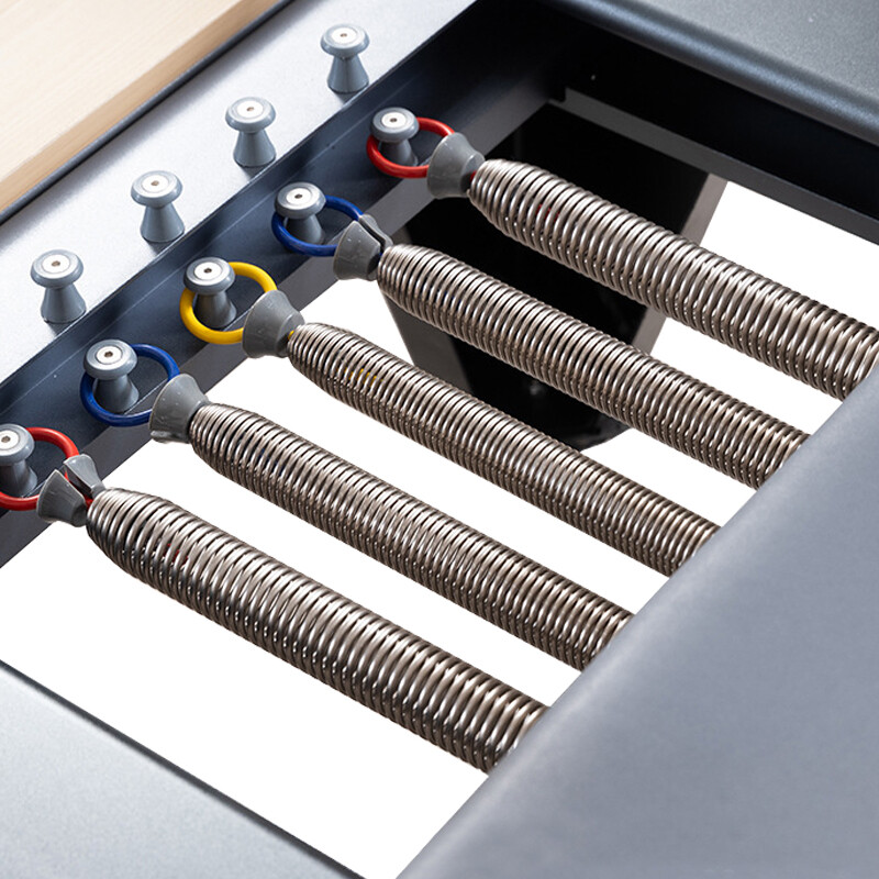 Black High Leg Aluminum Pilates Reformer with Track