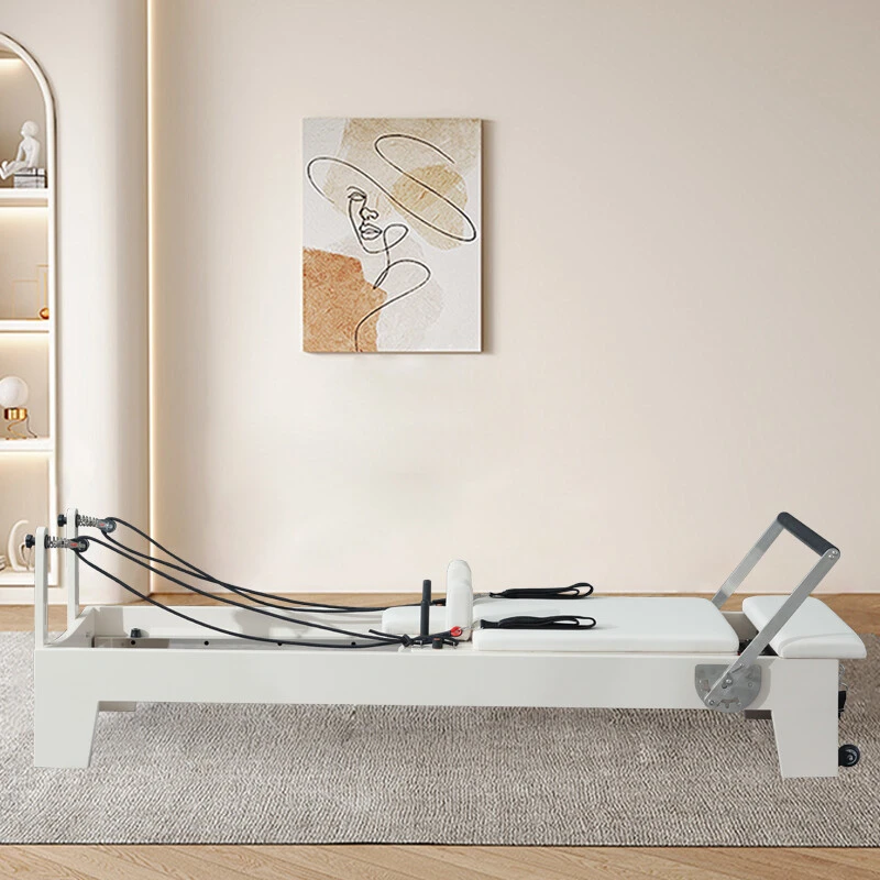Pilates wooden white bed