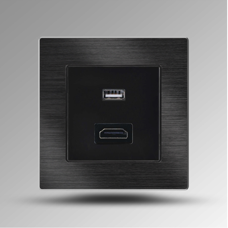 Black brushed aluminum