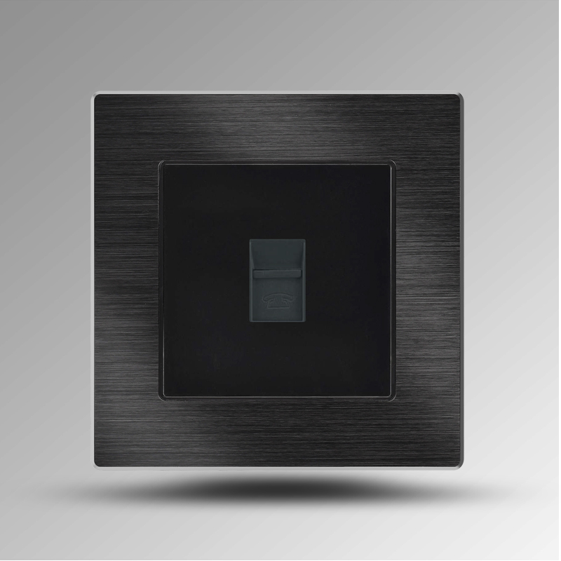 Black brushed aluminum