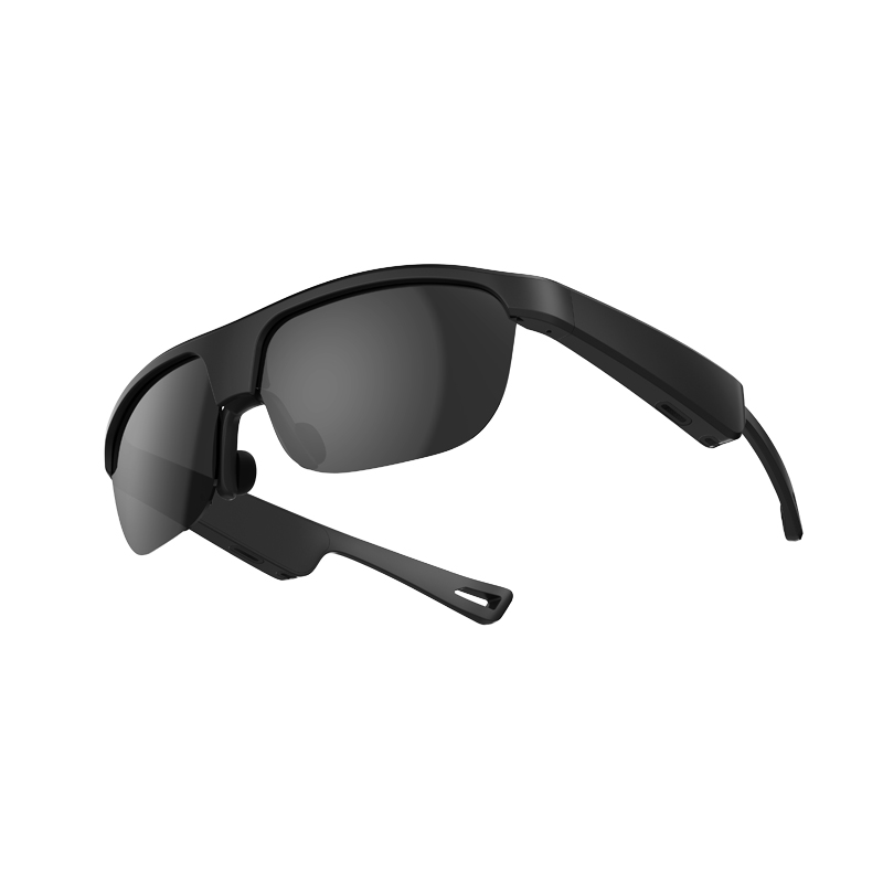 （G02 Black) Outdoor Cycling Polarized Smart Bluetooth Sunglasses, High-Tech Directional Audio Glasses with Wireless Earbuds, Music & Calls, Multifunctional Smart Eyewear
