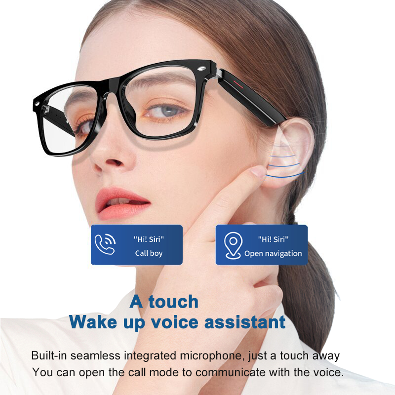 E13 Bluetooth Smart Glasses – Music & Calls, Smart Audio Sunglasses, Prescription Lens Compatible, UV Protection