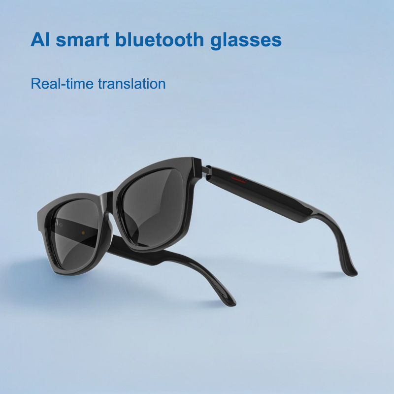 E13-V Smart Bluetooth Glasses with Real-Time AI Translation, Multilingual Support, Music & Calls