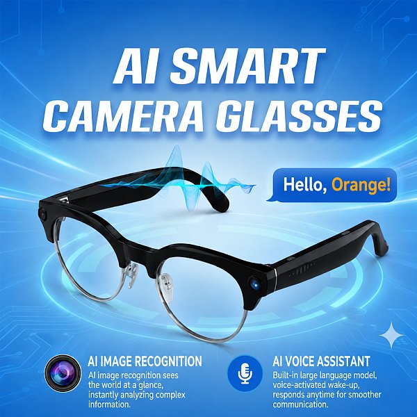 V03-T8 Smart Camera Glasses | AI Smart Eyewear with 8MP Camera, AI Image Recognition, Real-Time Translation & Voice Assistant V03-T8 Smart Camera Glasses | AI Smart Eyewear with 8MP Camera, AI Image Recognition, Real-Time Translation & Voice Assistant