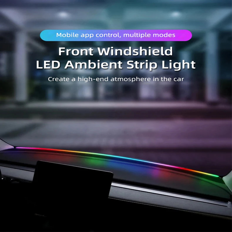 Cross-border hot-selling colorful front windshield atmosphere light car center control seal wrap-around through atmosphere light Cross-border hot-selling colorful front windshield atmosphere light car center control seal wrap-around through atmosphere light