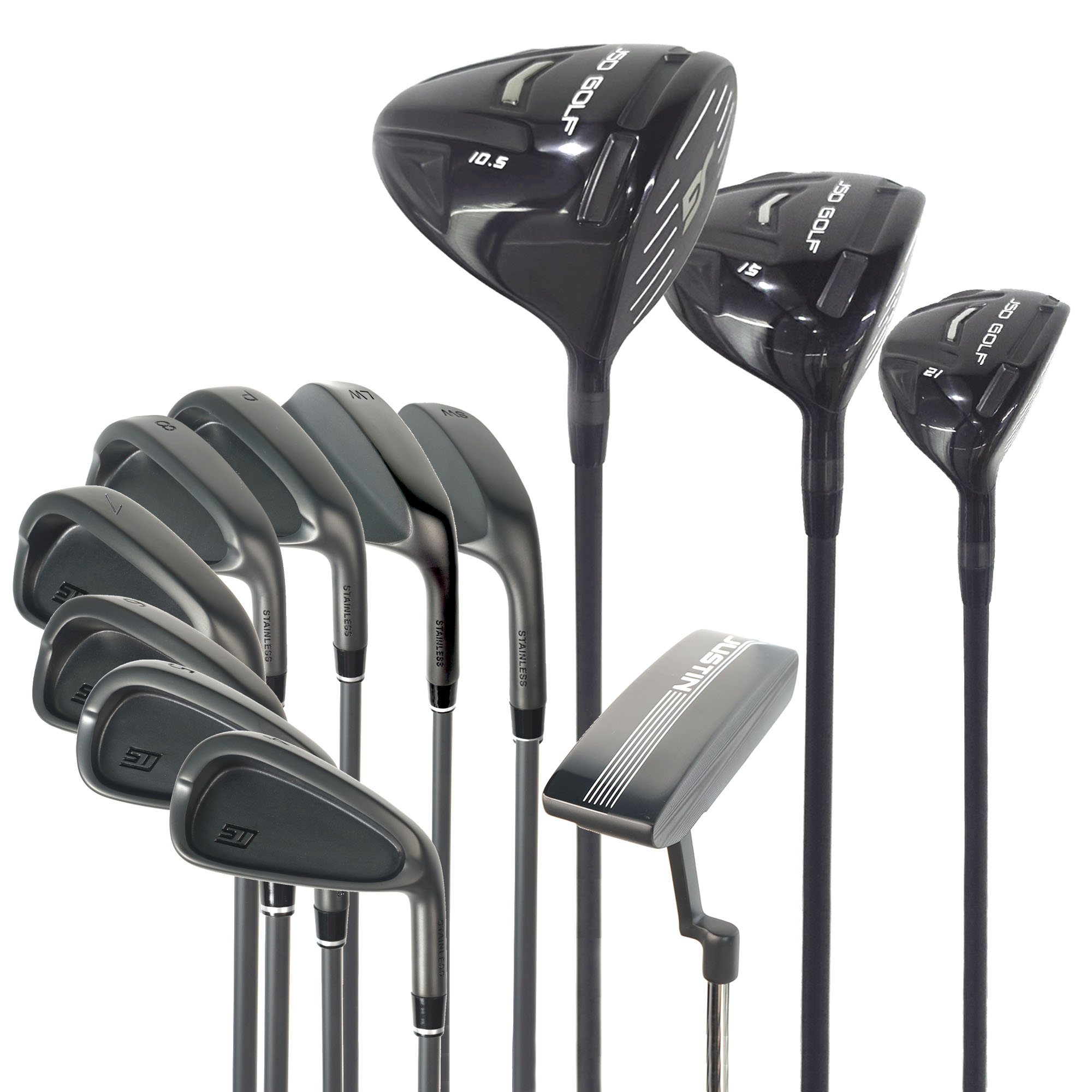 Jasde Price New Arrival High End OEM Mens' Right Hand Black Golf Clubs Set