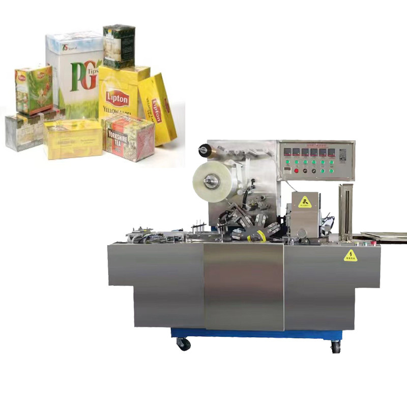 High Speed  Automatic Box Packing Cellophane Wrapping Machine/tea/perfume/cosmetics/cards/shisha/medical/health product