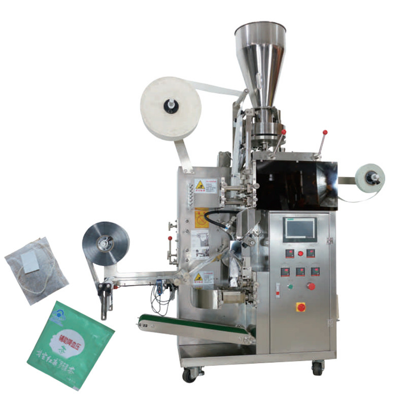 tea bag packing machine packaging machine with thread and label and outer envelope