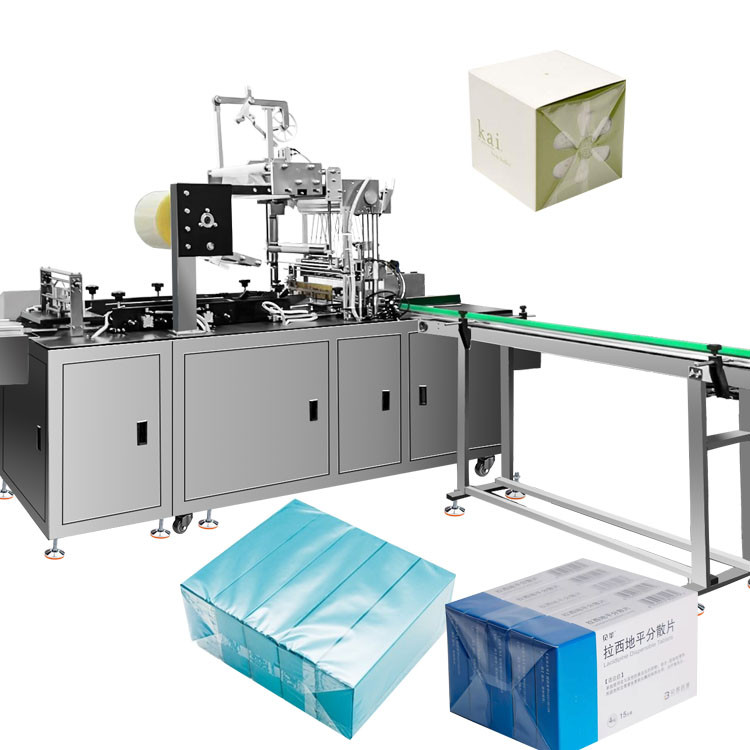 Automatic Soap Chocolate Perfume Cigarette Box Bopp Film Over Wrapping Packaging Cellophane Wrapping Machine