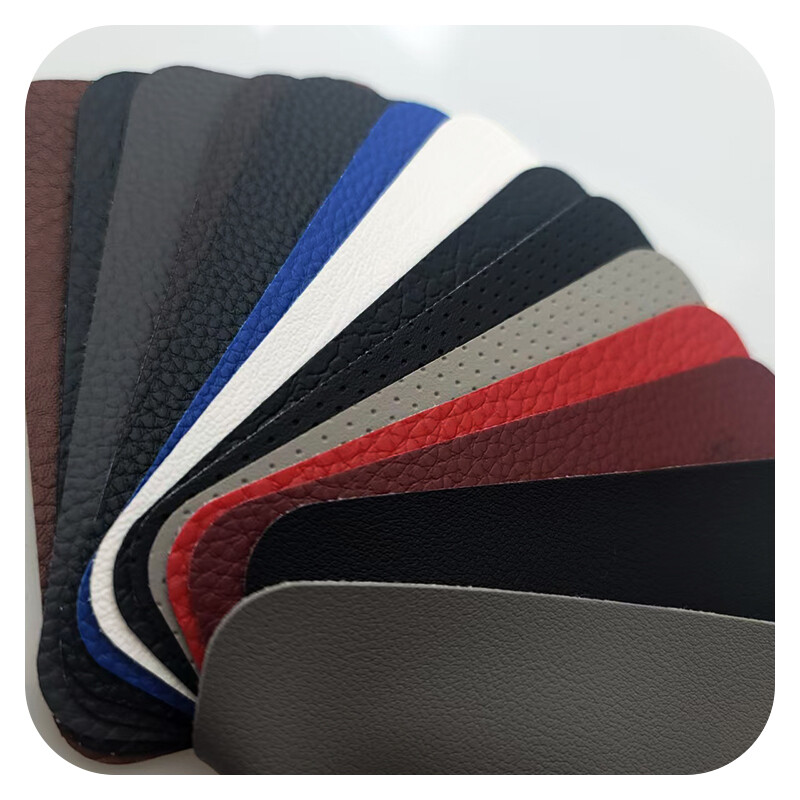 ZL#6007 Premium PVC Artificial Leather with Fish Scale Fabric Backing - for Automotive Upholstery & Sofa Covers, Anti-Slip & Scratch-Resistant